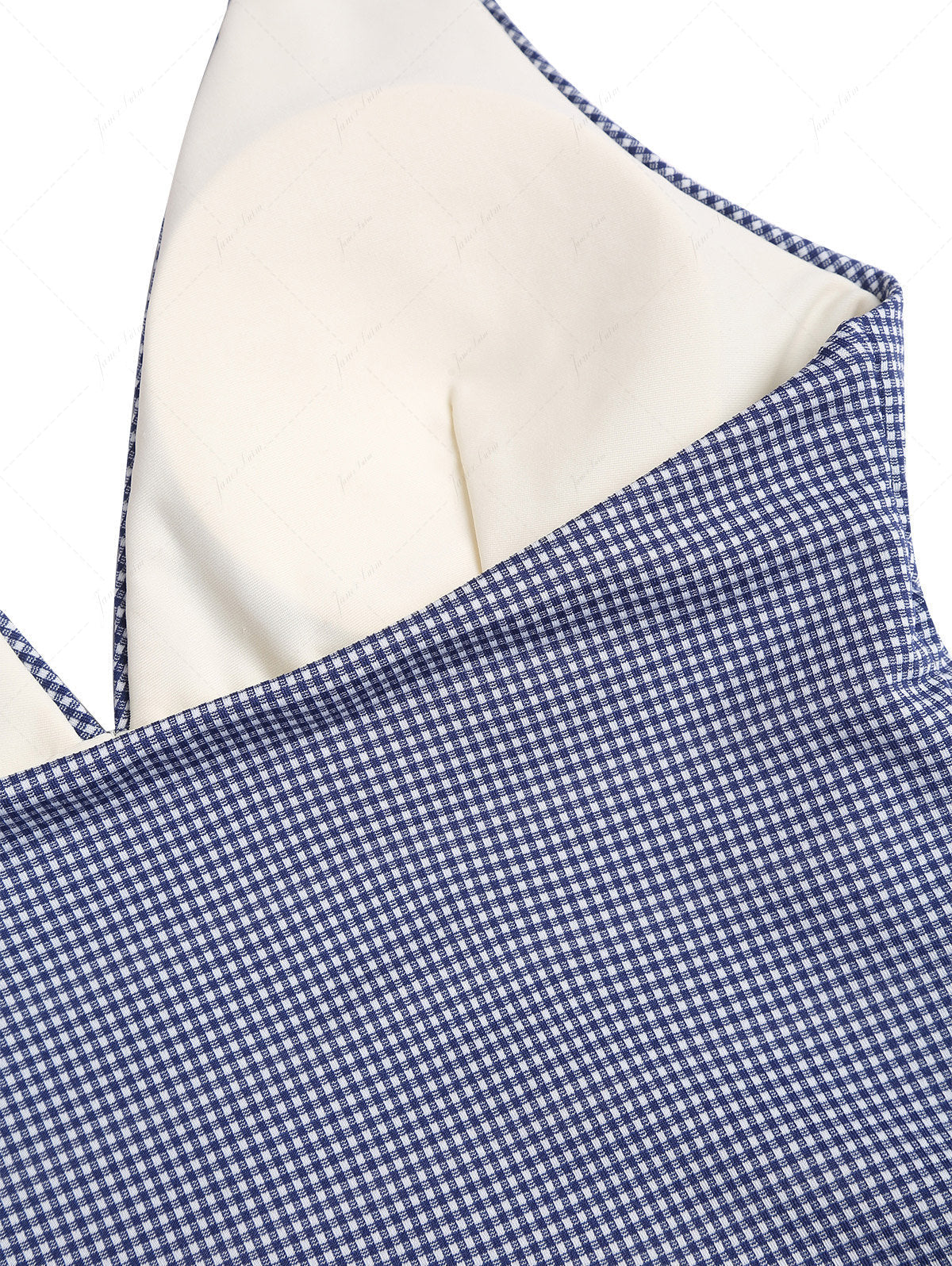 Biquíni Tankini Vintage Azul Marinho Valentina Privée | Top Frente Única e Calcinha Brasileira