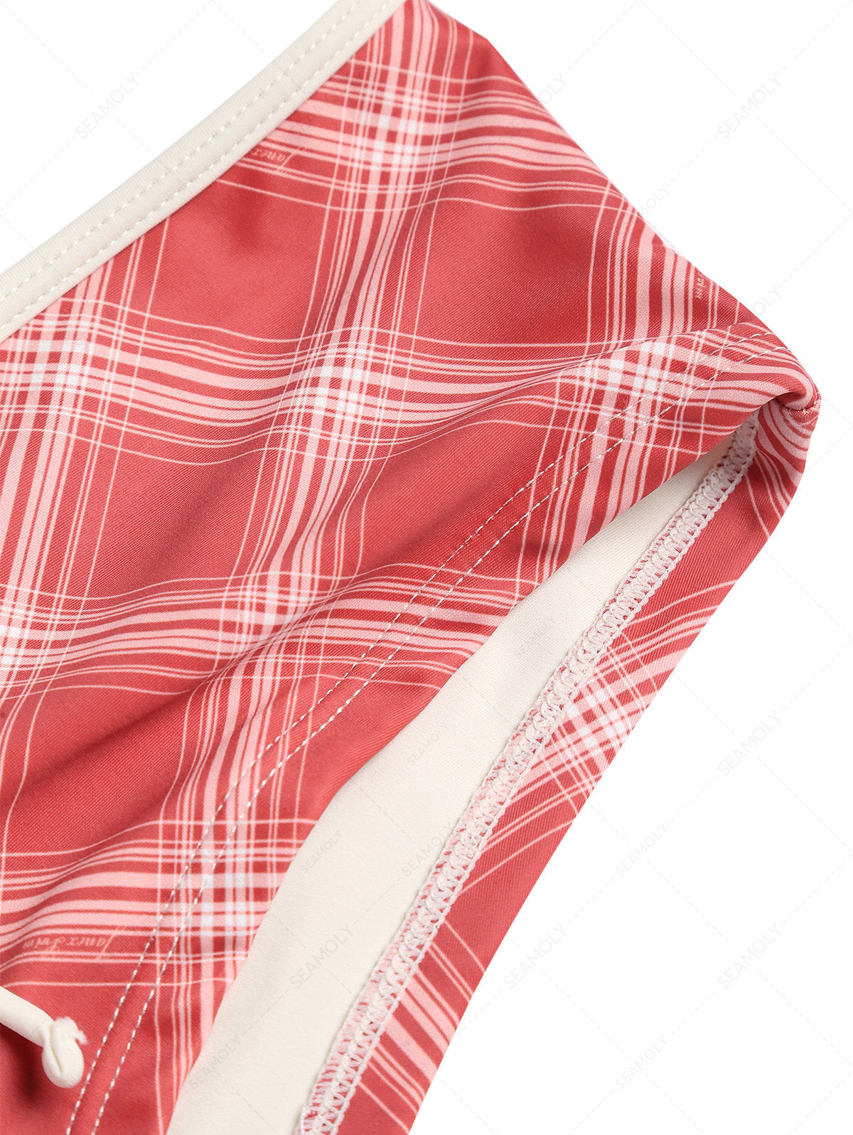 Calcinha Riviera Vichy Vermelha Valentina Privée | Moda Praia Retrô Exclusiva