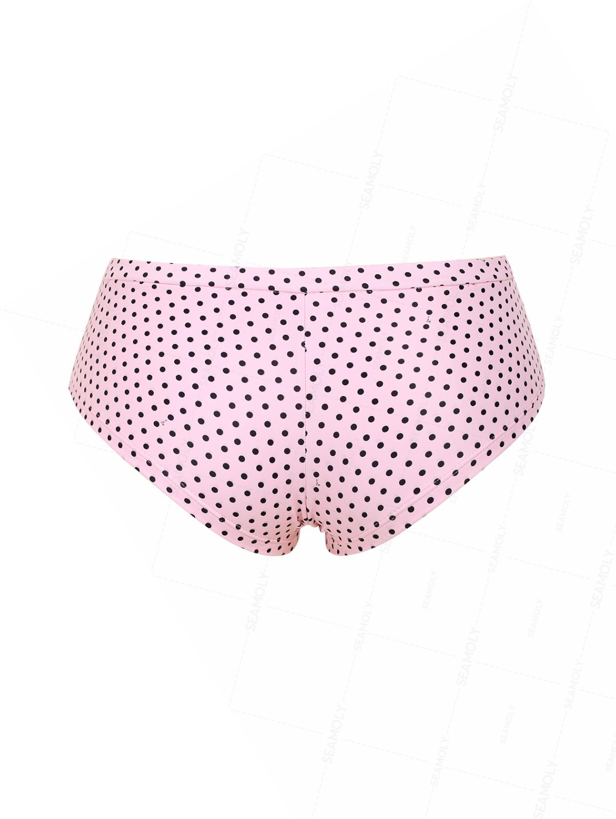 Calcinha Saint-Tropez Poá com Laço Valentina Privée | Estilo Retrô Sofisticado
