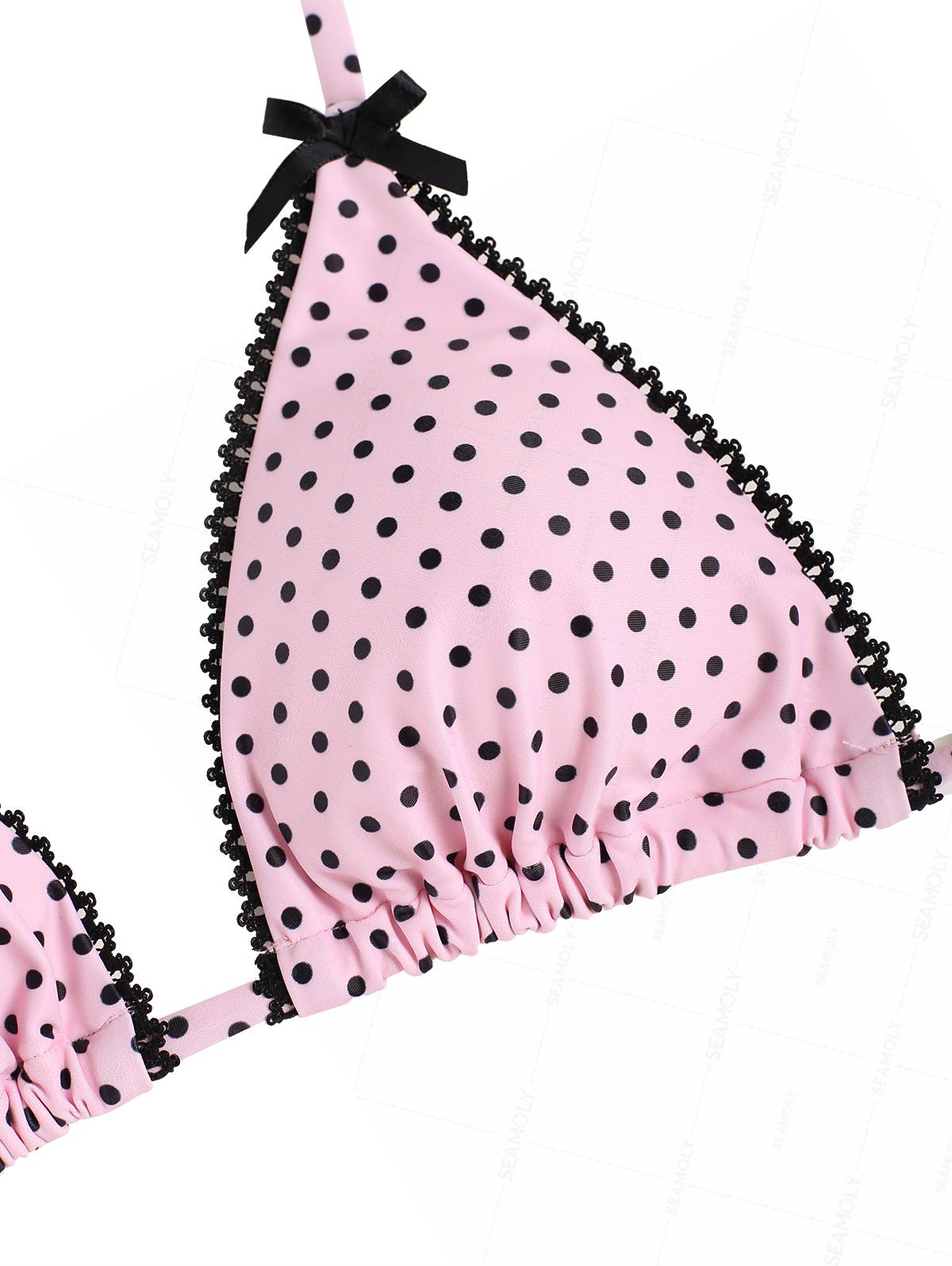 Biquíni Halter Poá Rendado Valentina Privée | Estilo Retrô Vintage Premium