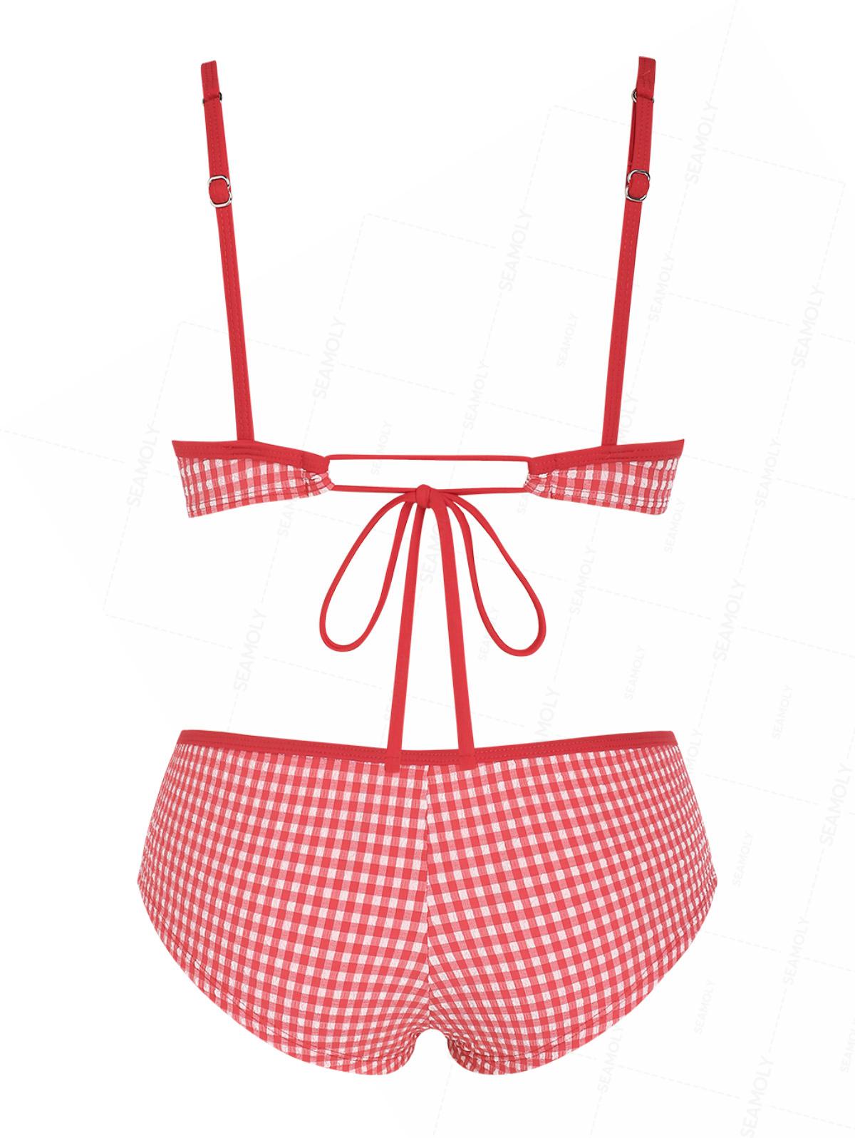 Biquíni Vichy Vintage Valentina Privée | Estilo Retrô 1950s Feminino Premium