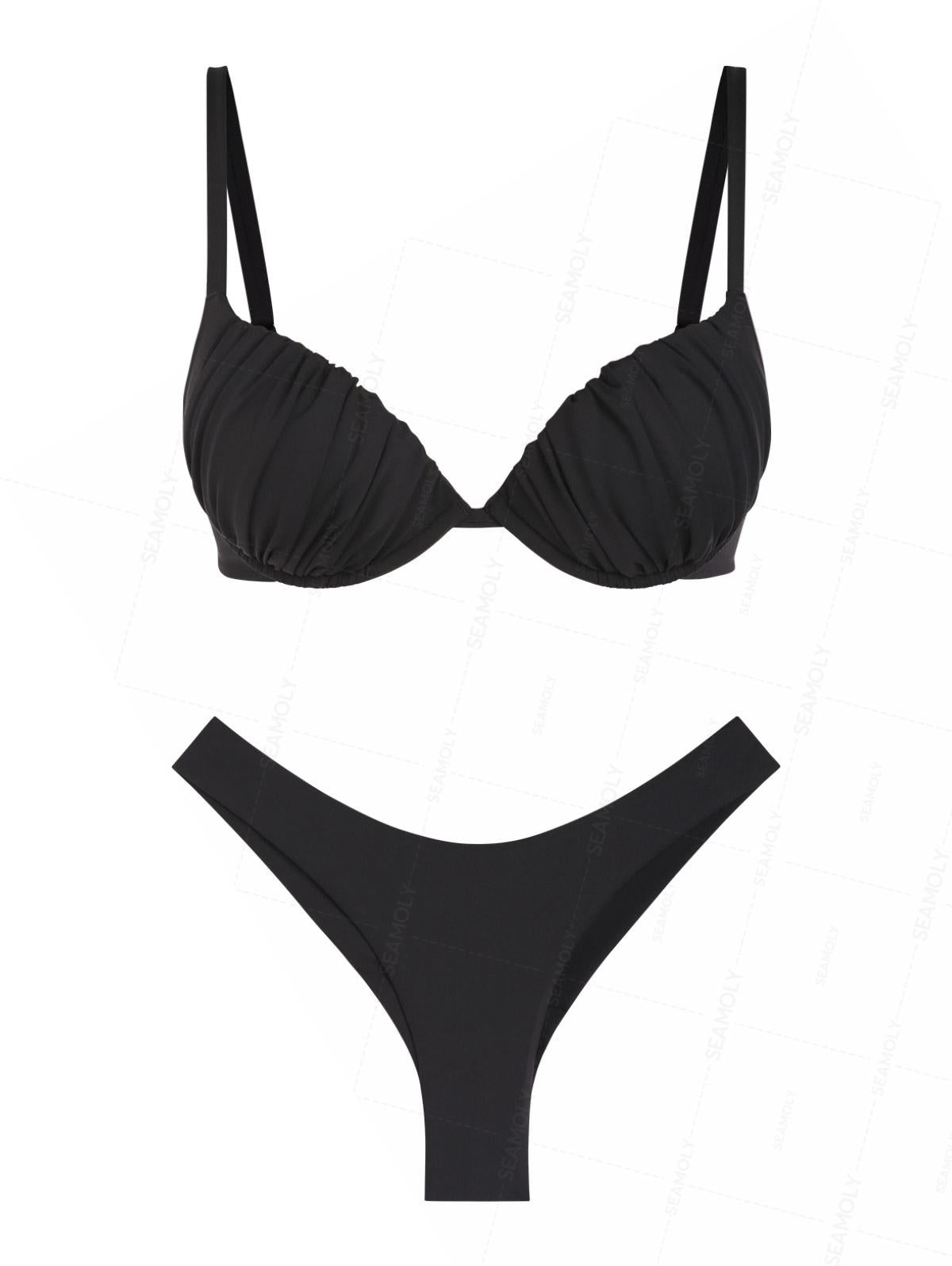 Biquíni Push-Up Estruturado Valentina Privée | Top Franzido com Aro Premium