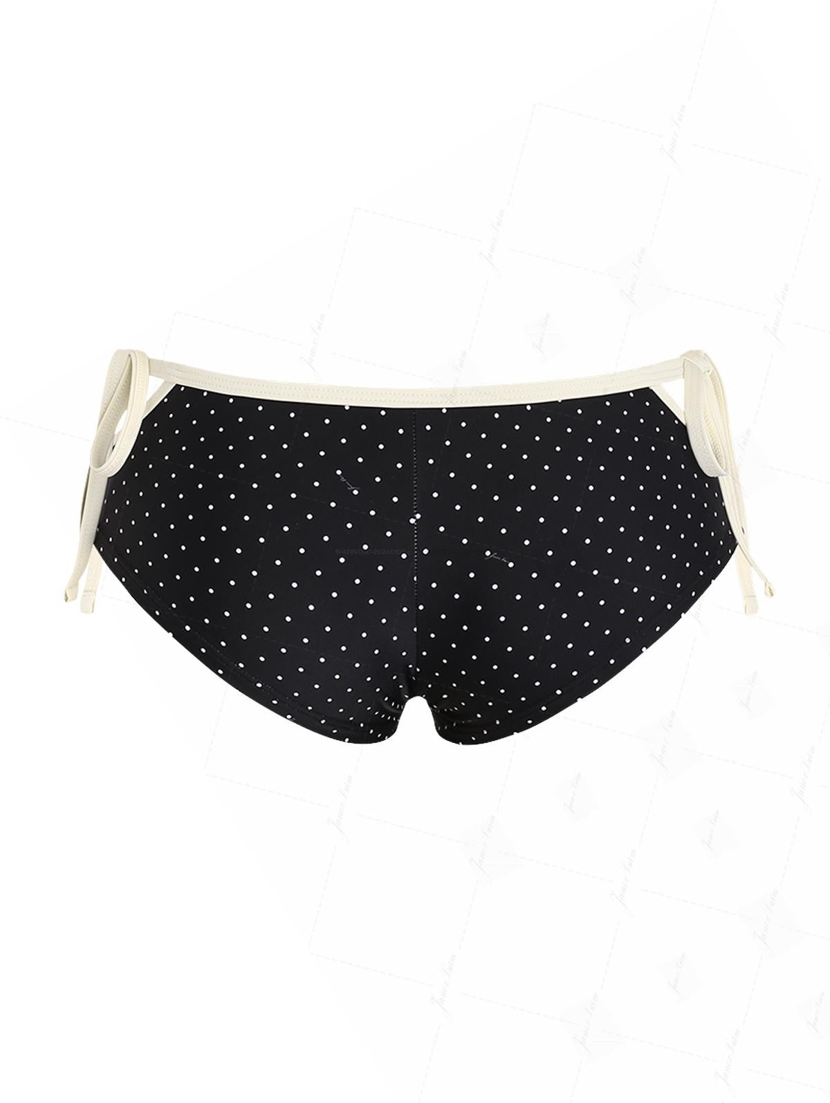 Calcinha Riviera Poá Contrastante Valentina Privée | Moda Praia Exclusiva