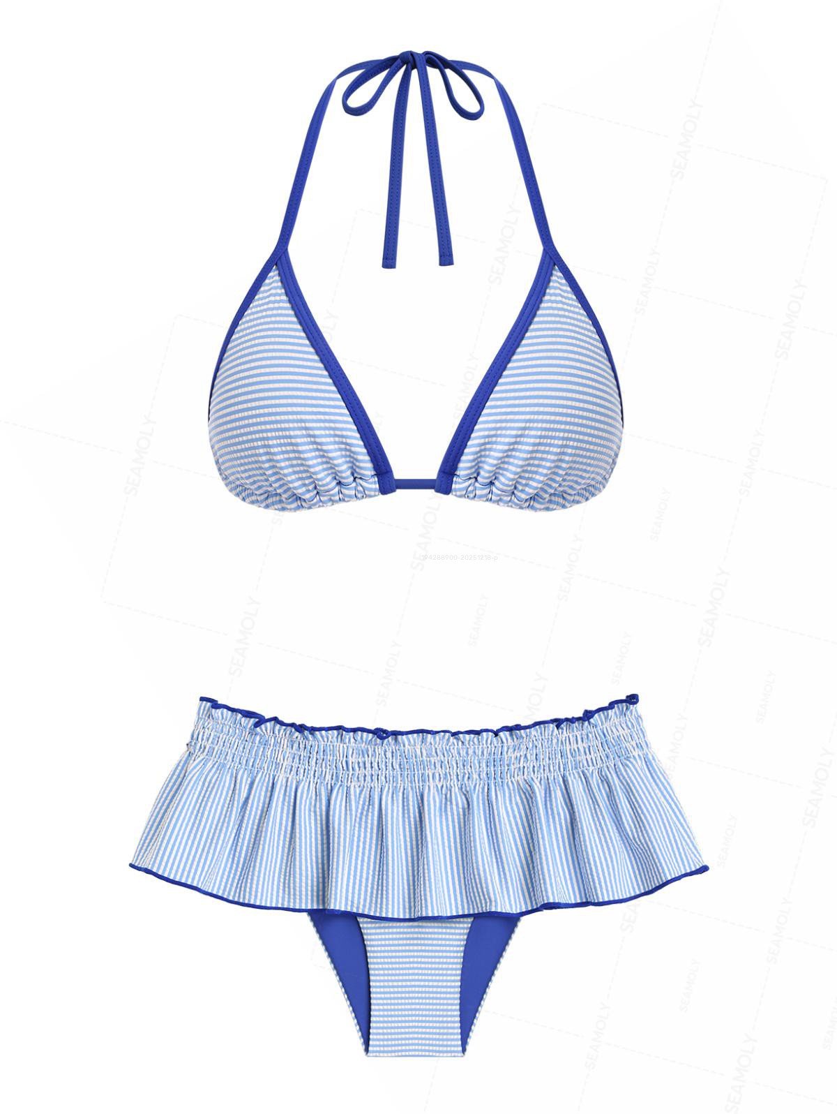 Biquíni Riviera Listrado com Saia Valentina Privée | Moda Praia Feminina Exclusiva
