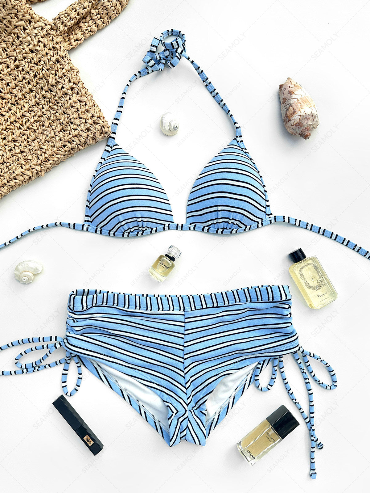 Biquíni Riviera Y2K Listrado Valentina Privée | Moda Praia Fashion Exclusiva