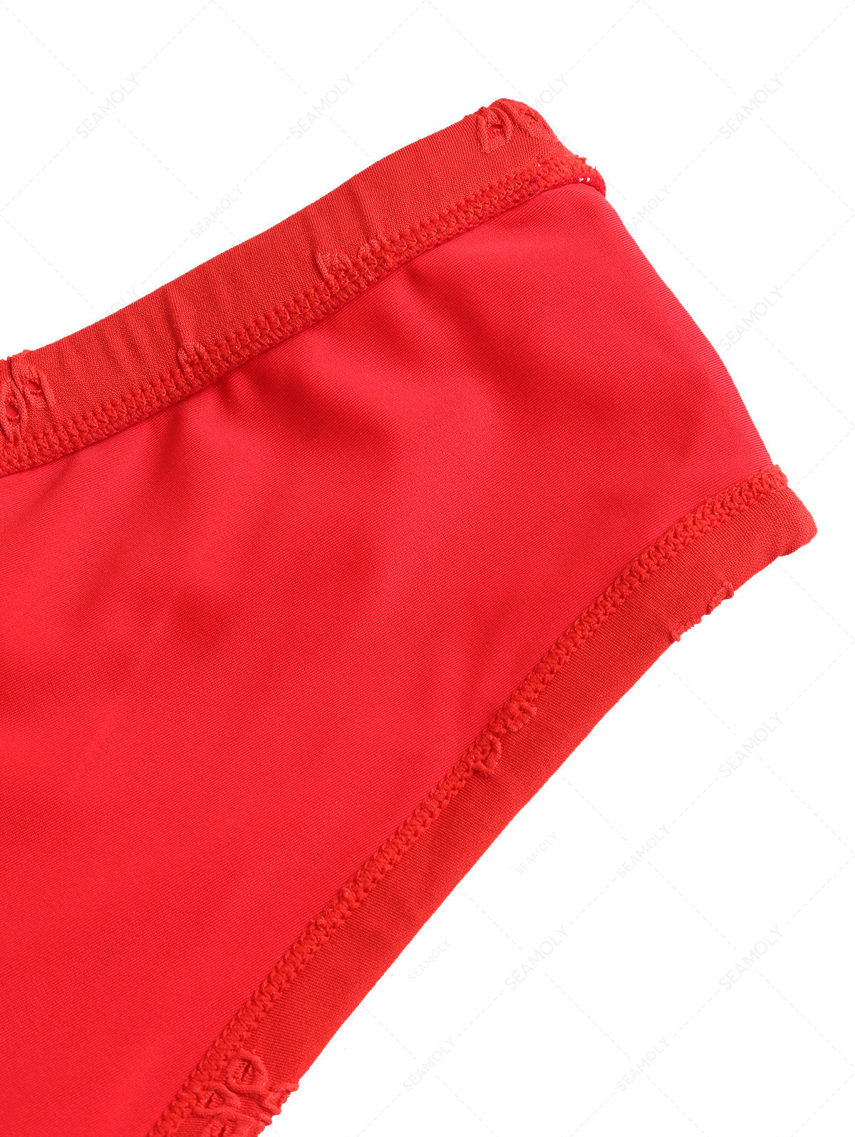 Calcinha de Biquíni Jacquard Vermelha Feminina Valentina Privée | Moda Praia Premium