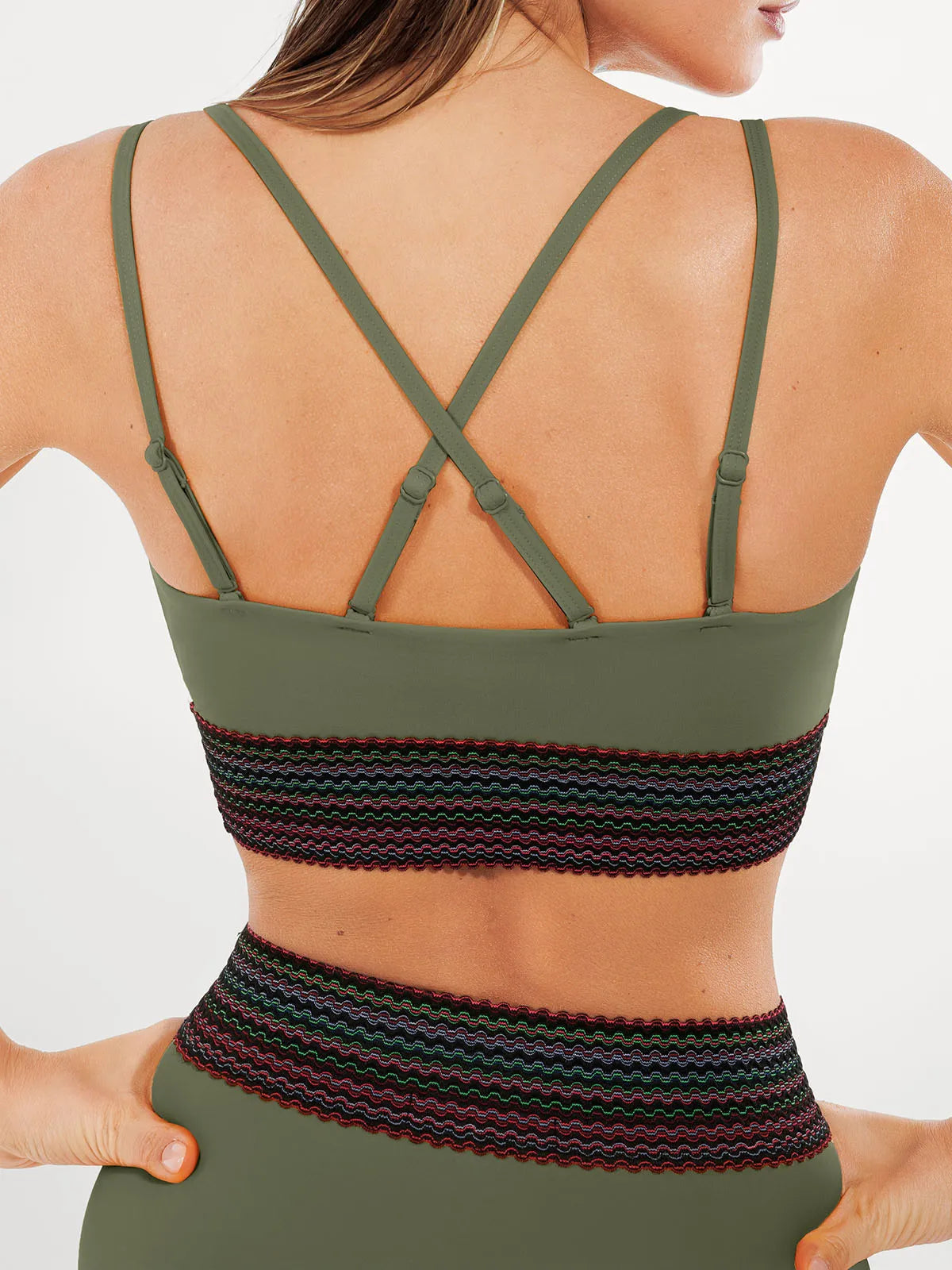 Conjunto de Biquíni Cintura Alta Boho com Controle de Barriga | Valentina Privée