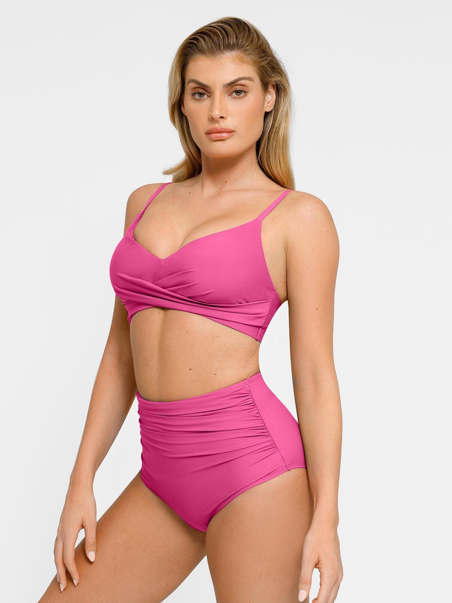 Top de Biquíni Drapeado Modelador com Realce do Busto | Valentina Privée