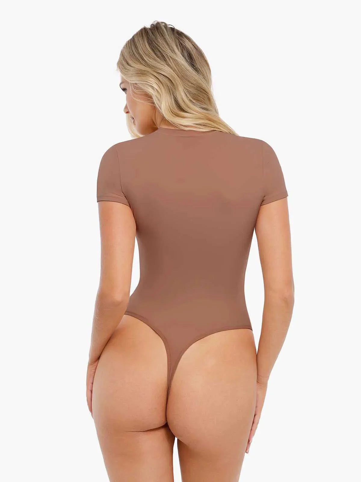 Body Modelador Manga Curta Gola Redonda Valentina Privée | CloudSense