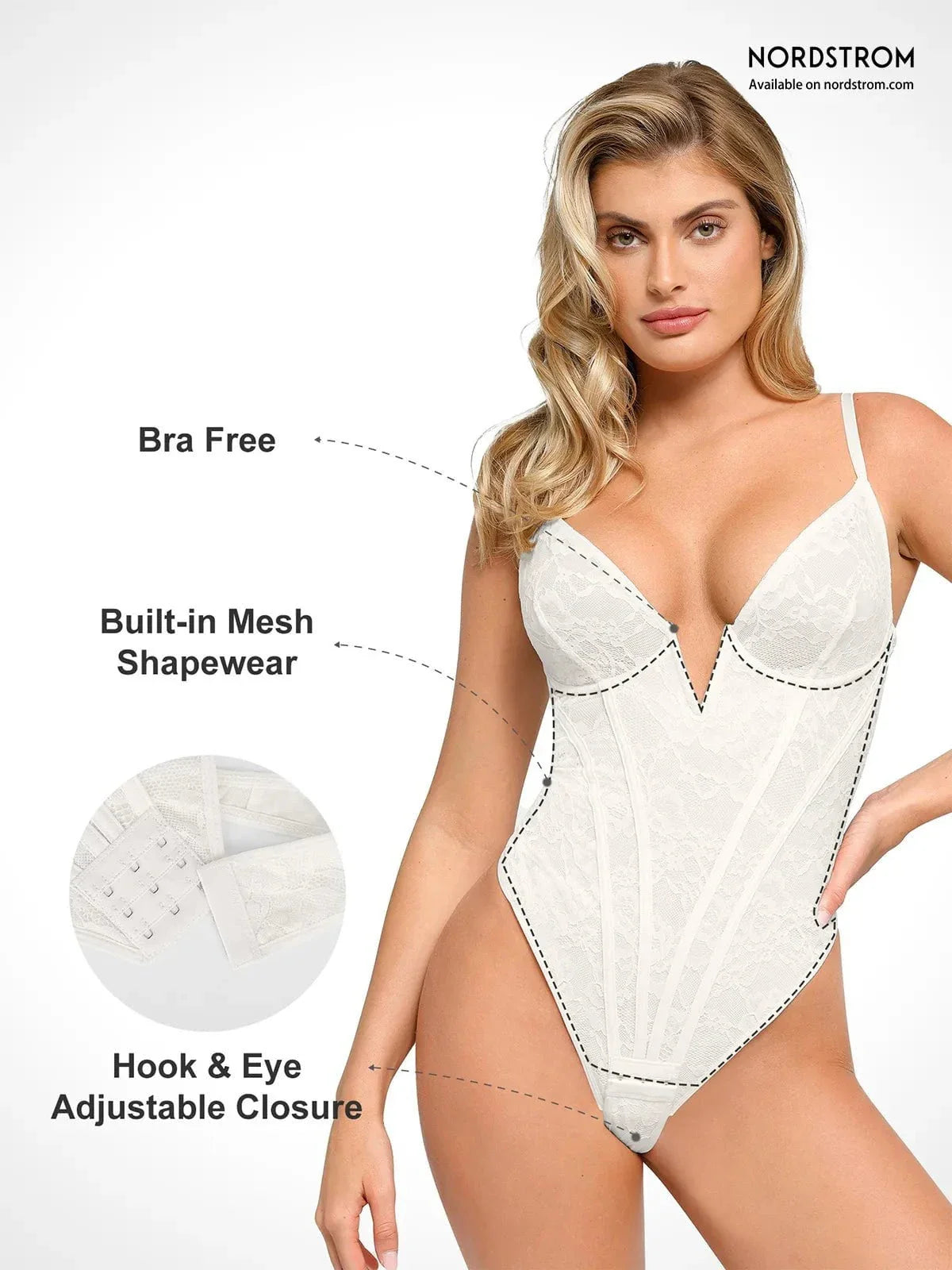 Body Corselet em Renda Valentina Privée | Decote V Profundo
