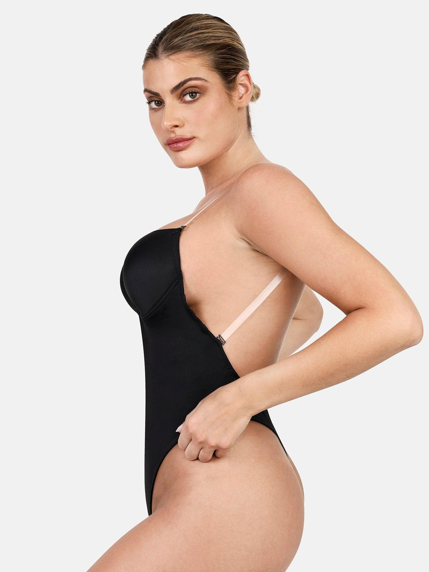 Body Modelador Halter Sem Costas Valentina Privée | Decote U Profundo Premium