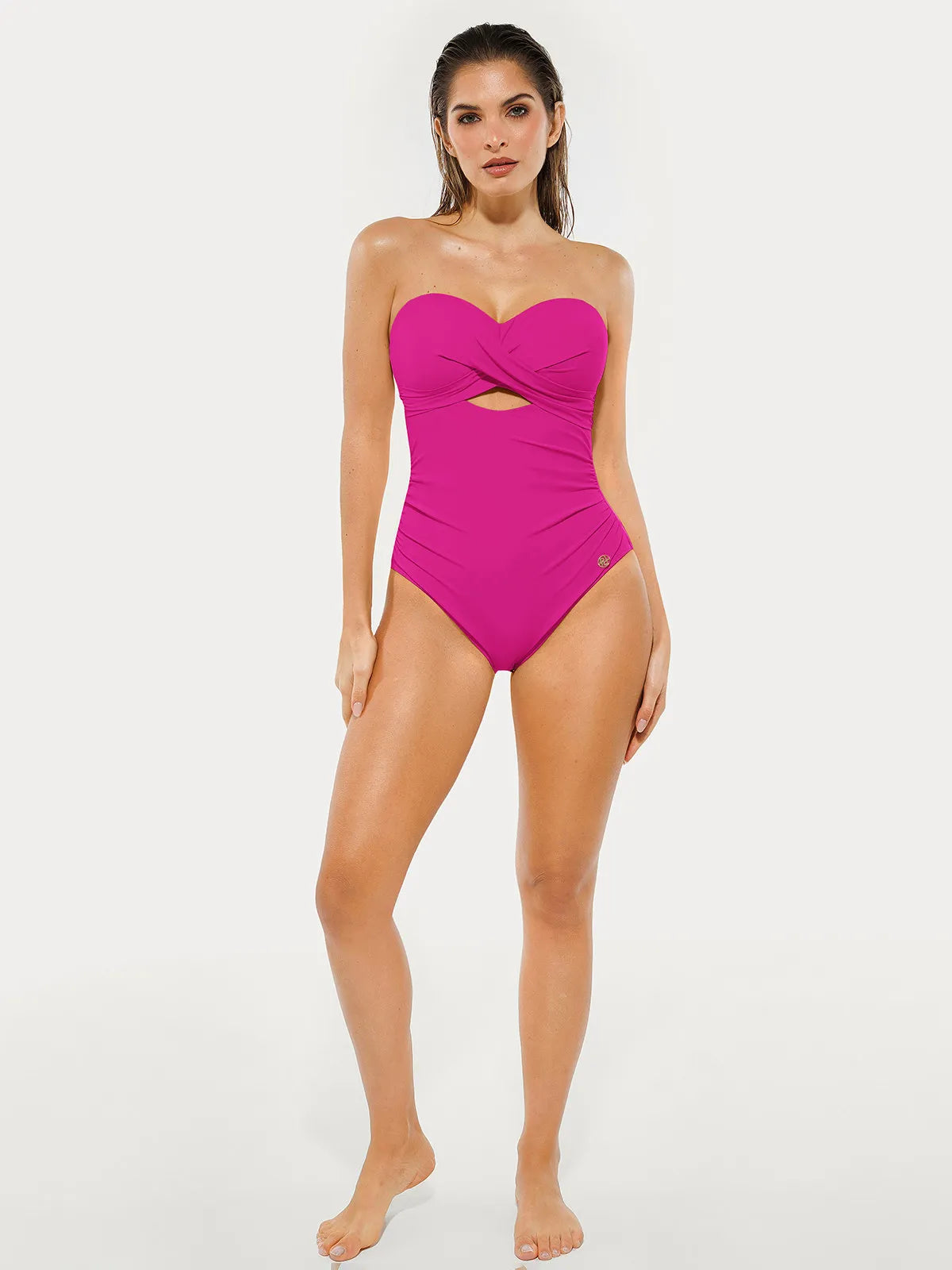 Maiô Modelador com Torção e Franzido com Alças Removíveis | Valentina Privée