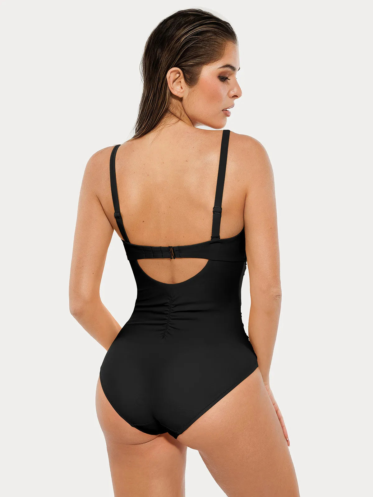 Maiô Modelador com Torção e Franzido com Alças Removíveis | Valentina Privée