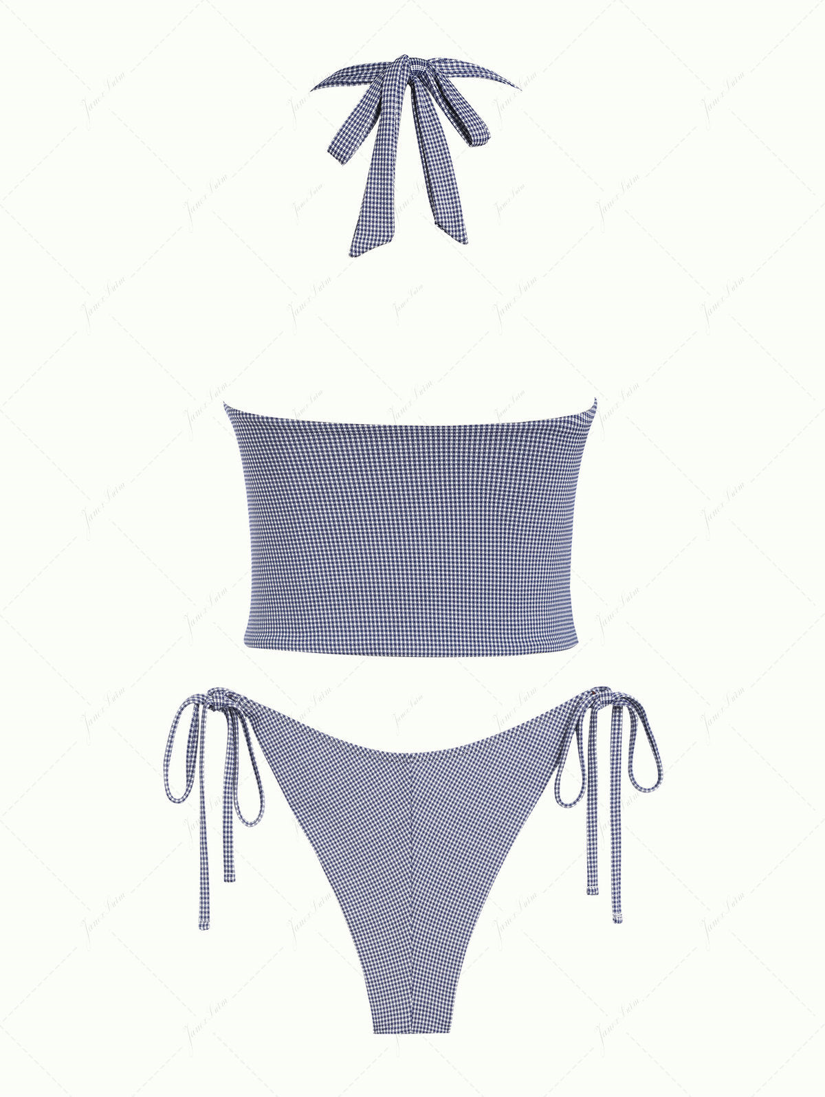 Biquíni Tankini Vintage Azul Marinho Valentina Privée | Top Frente Única e Calcinha Brasileira