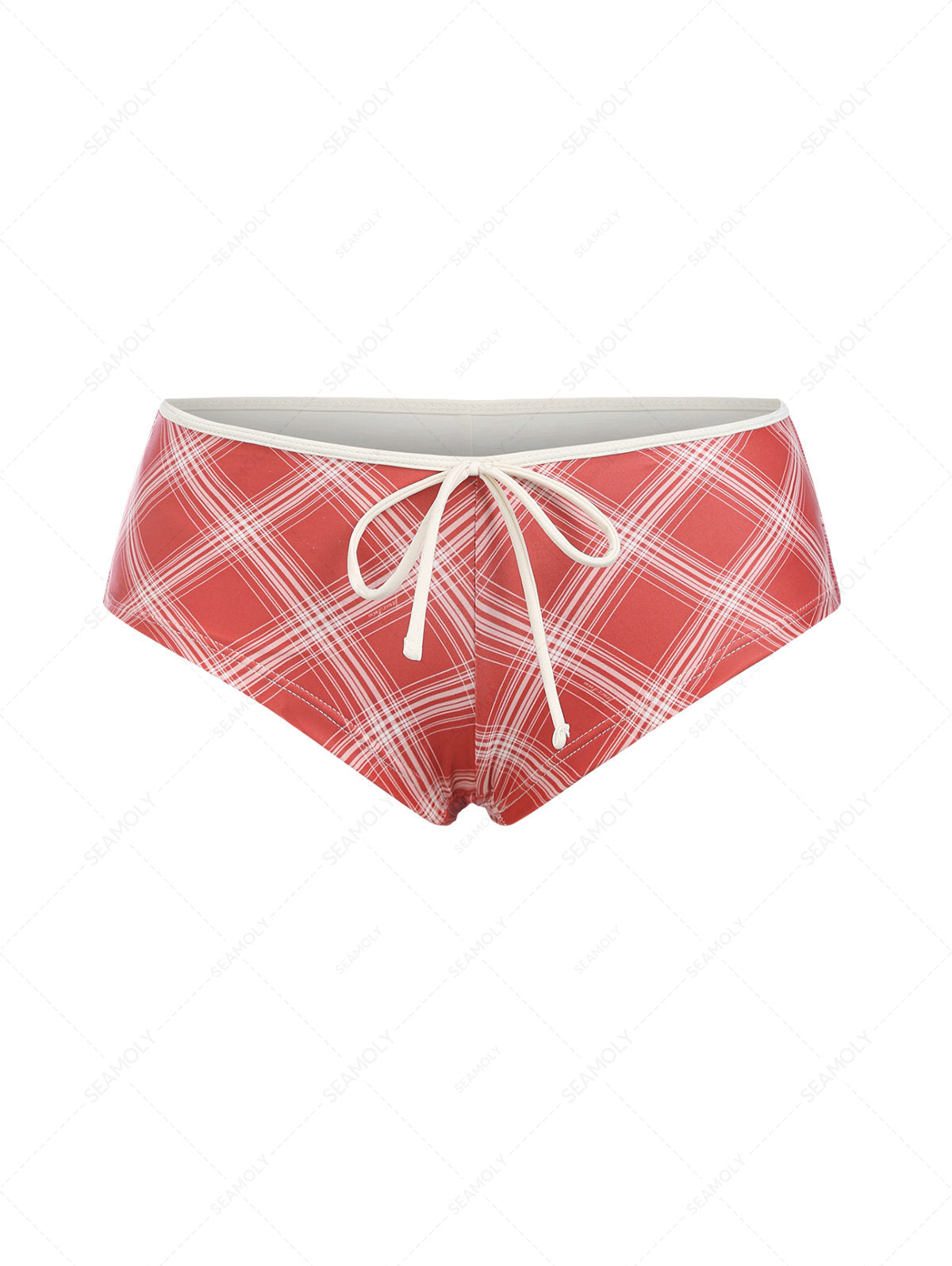 Calcinha Riviera Vichy Vermelha Valentina Privée | Moda Praia Retrô Exclusiva