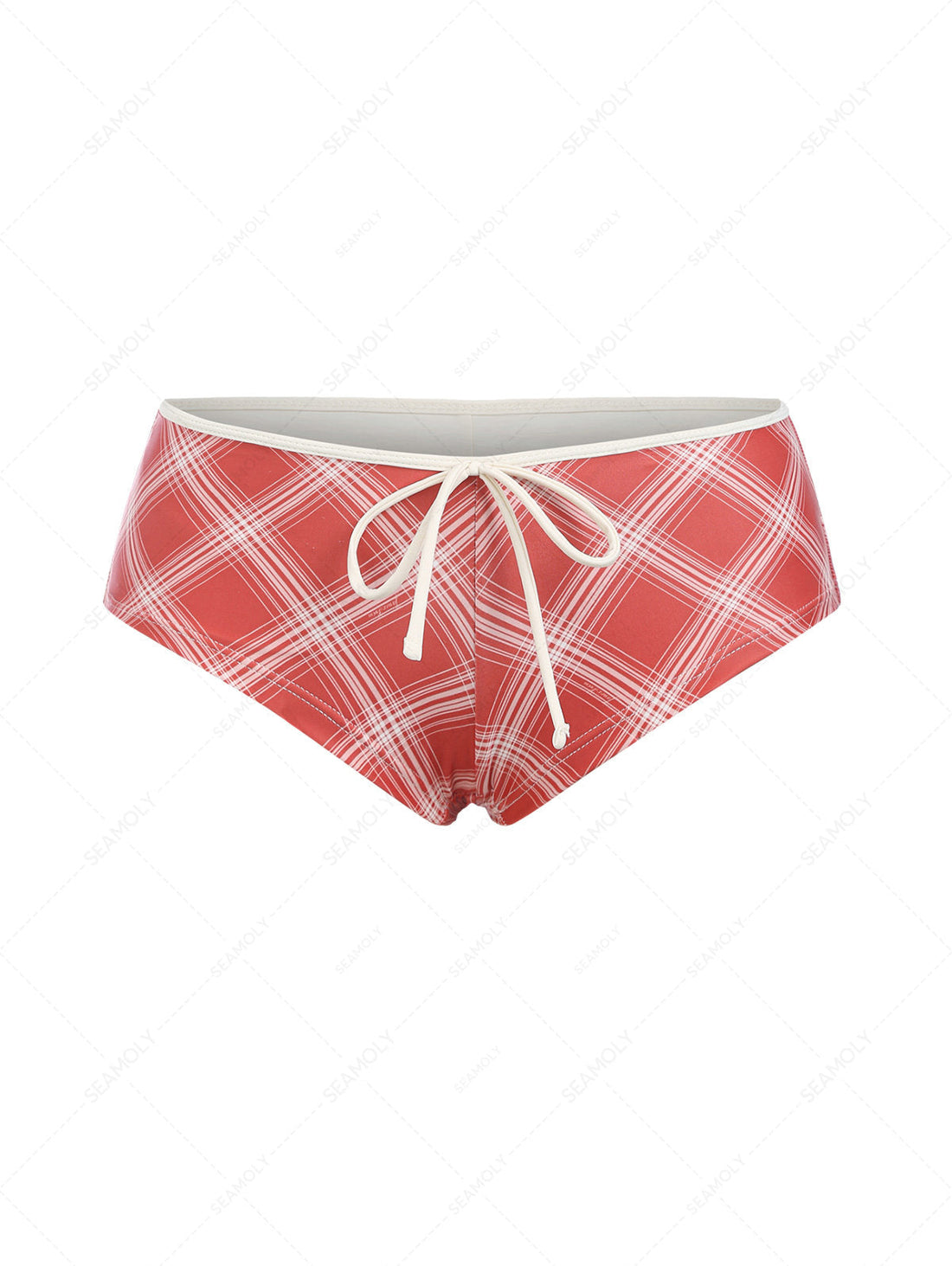 Calcinha Riviera Vichy Vermelha Valentina Privée | Moda Praia Retrô Exclusiva