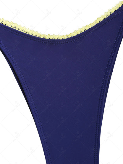 Biquíni Halter Picot Valentina Privée | Top Triangular com Laço Premium