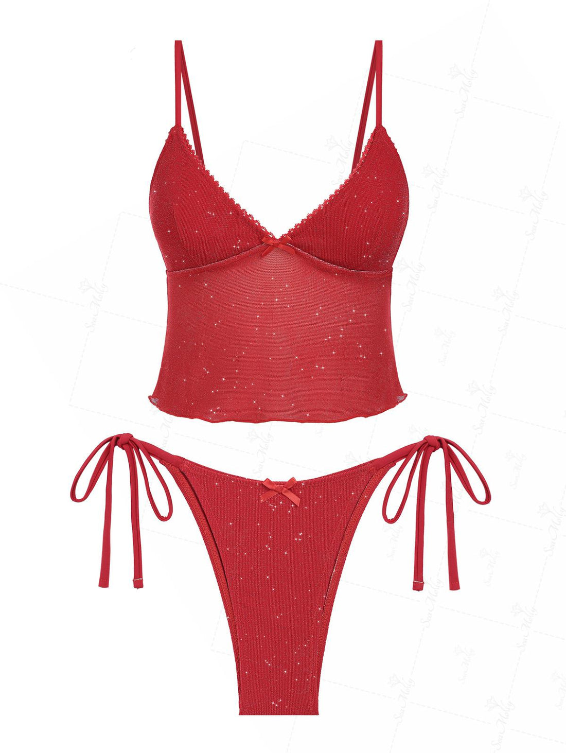 Biquíni Tankini Lurex Brilhante Valentina Privée | Moda Praia Feminina Premium