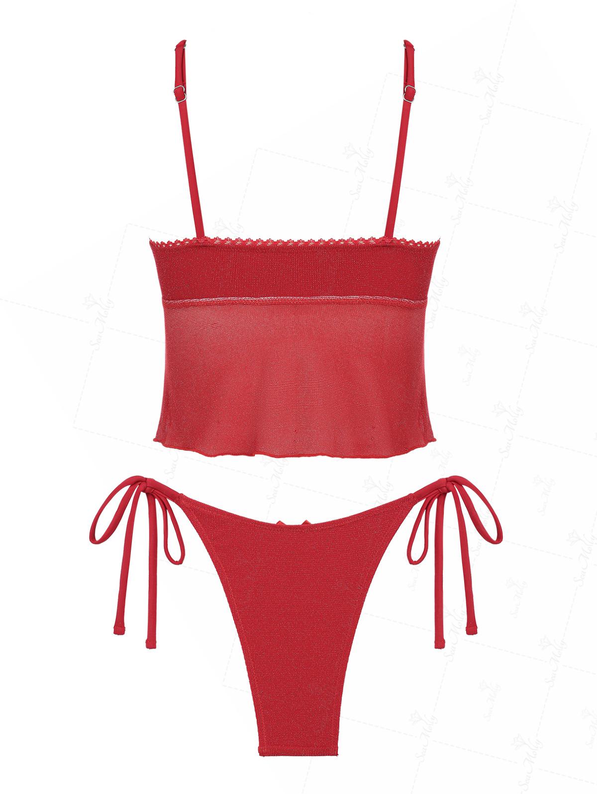 Biquíni Tankini Lurex Brilhante Valentina Privée | Moda Praia Feminina Premium