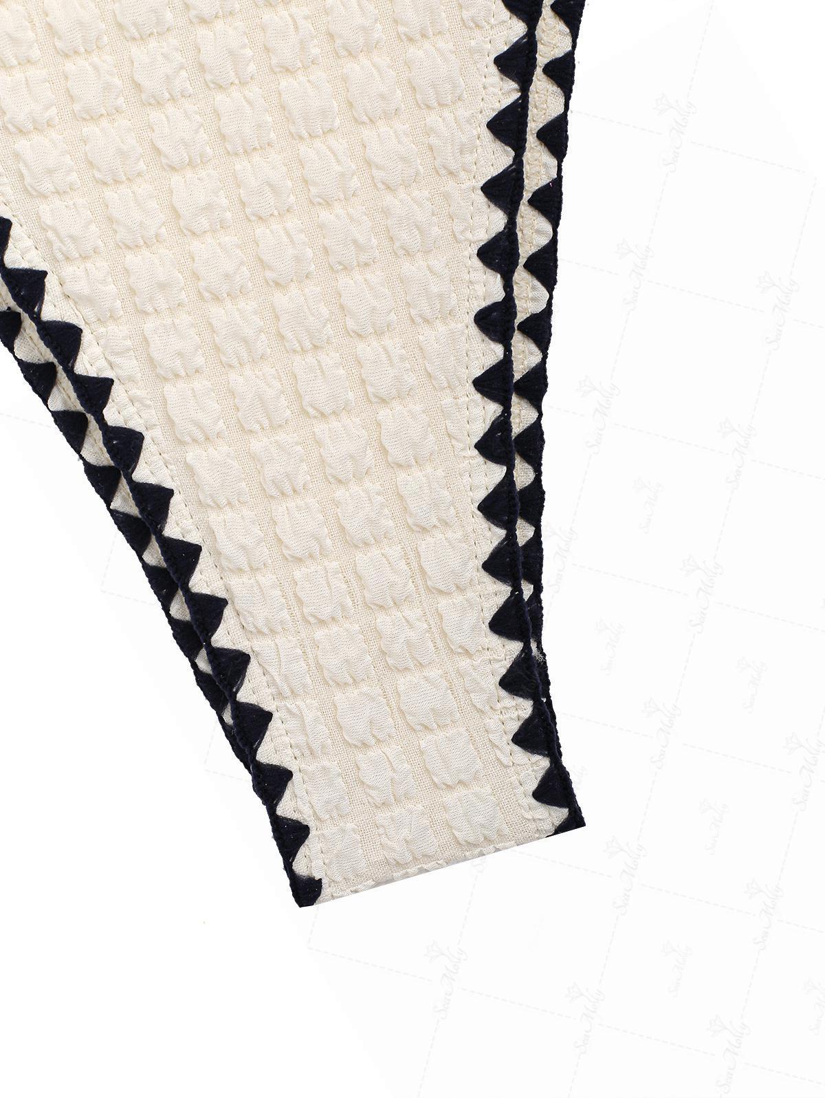 Biquíni Halter Texturizado Contrastante Valentina Privée | Amarração Lateral Premium