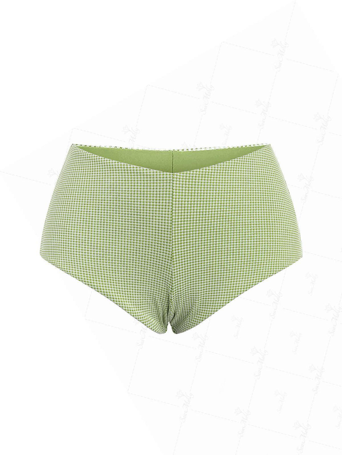 Calcinha Riviera Xadrez Verde Valentina Privée | Moda Praia Retrô Exclusiva