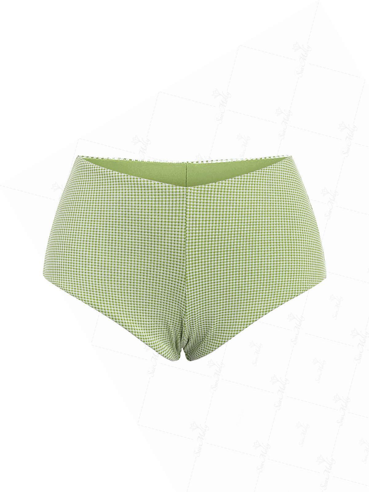 Calcinha Riviera Xadrez Verde Valentina Privée | Moda Praia Retrô Exclusiva