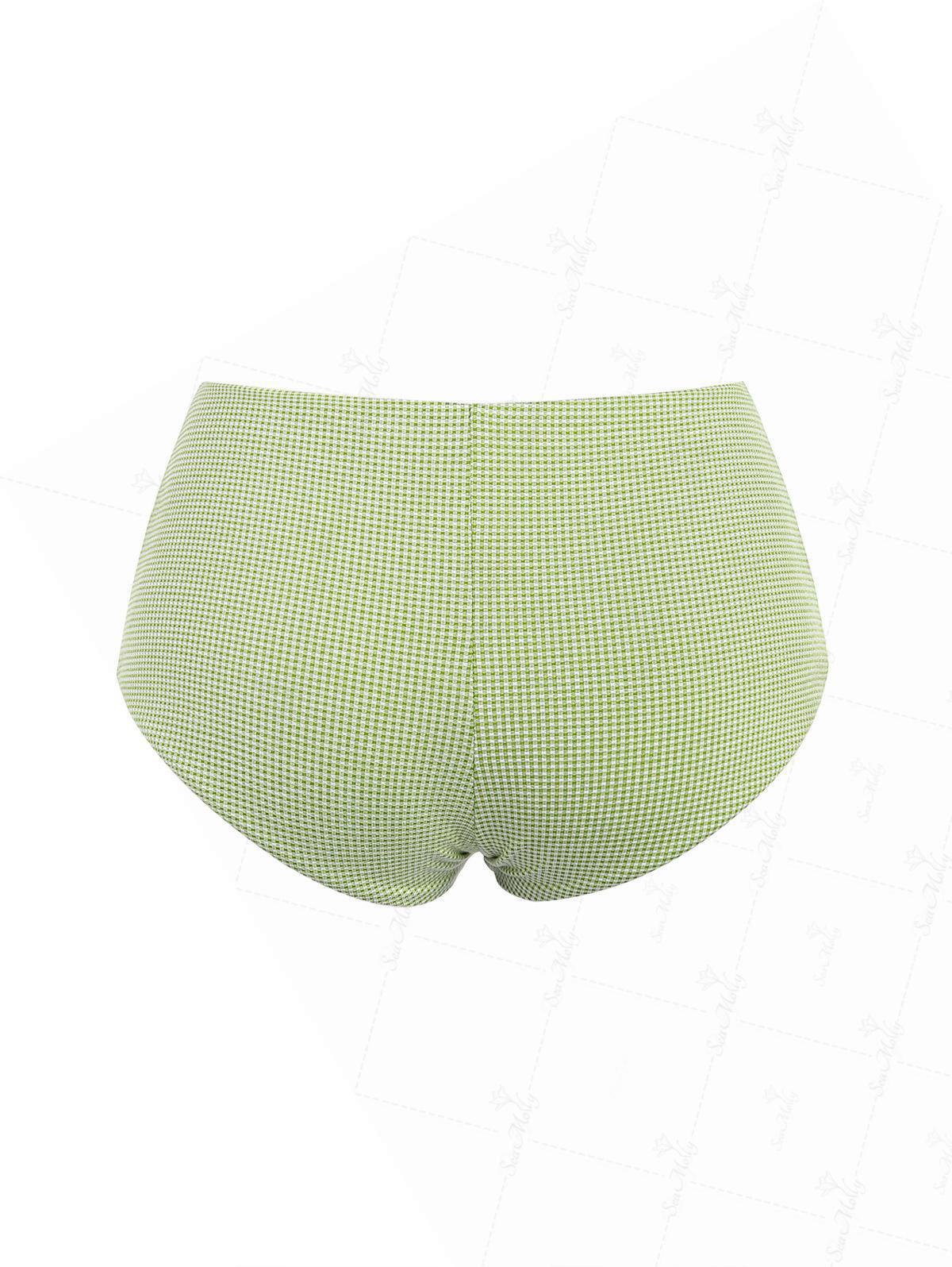 Calcinha Riviera Xadrez Verde Valentina Privée | Moda Praia Retrô Exclusiva