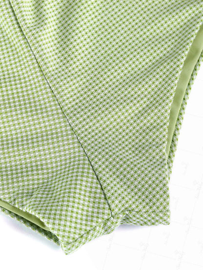 Calcinha Riviera Xadrez Verde Valentina Privée | Moda Praia Retrô Exclusiva