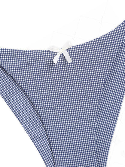 Biquíni Tankini Vintage Azul Marinho Valentina Privée | Top Frente Única e Calcinha Brasileira