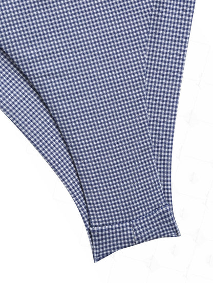 Biquíni Tankini Vintage Azul Marinho Valentina Privée | Top Frente Única e Calcinha Brasileira