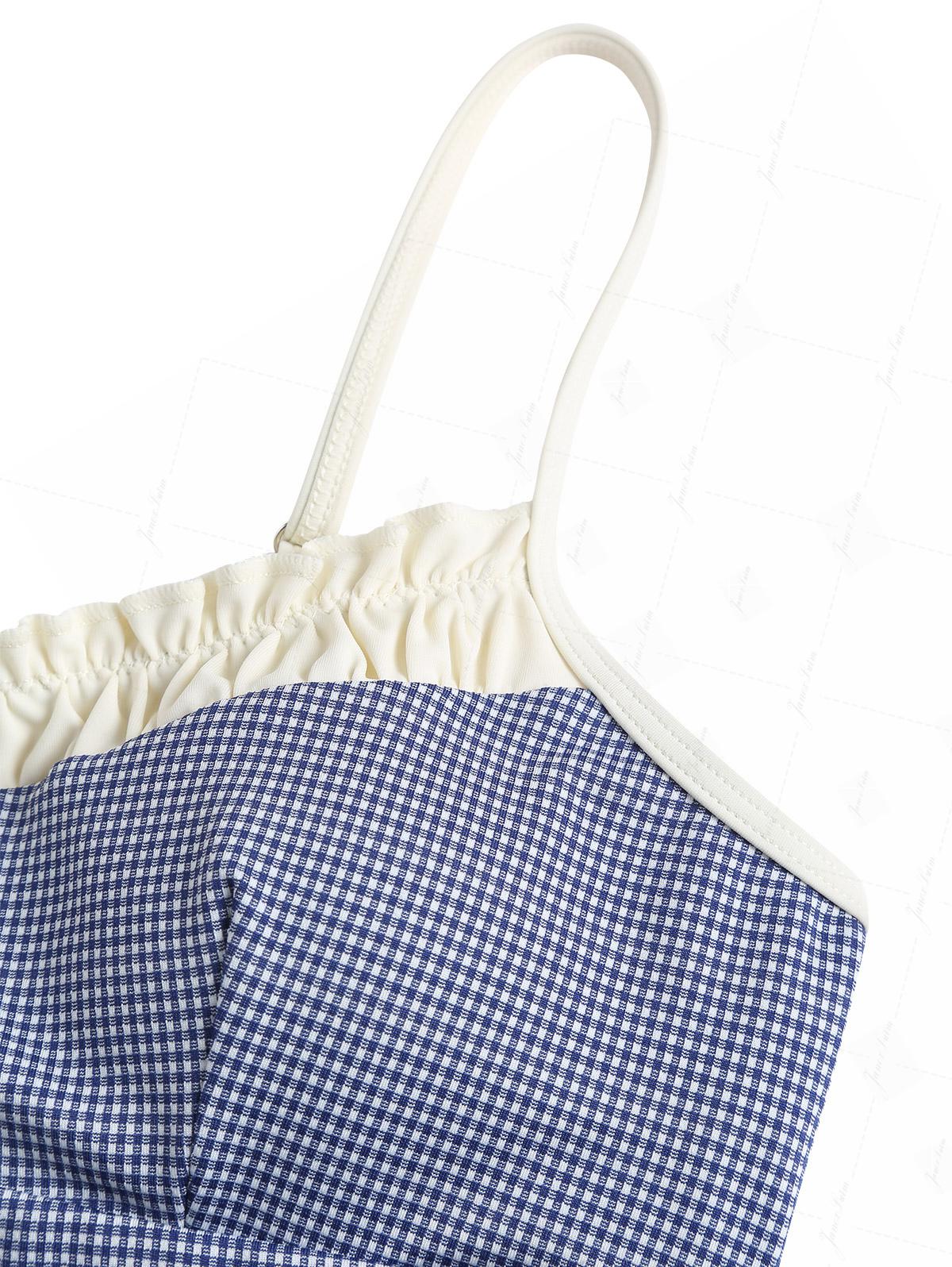 Biquíni Tankini Vintage Azul Marinho Valentina Privée | Biquíni Feminino Premium
