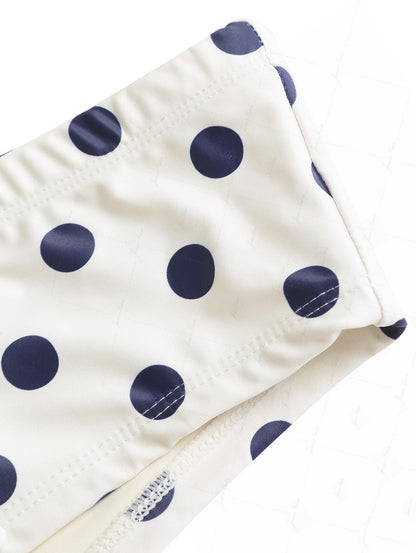 Biquíni Tankini Poá Azul Marinho Valentina Privée | Frente Única Feminina Premium