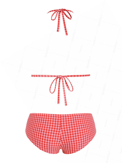 Biquíni Riviera Gingham Valentina Privée | Estilo Retrô Exclusivo