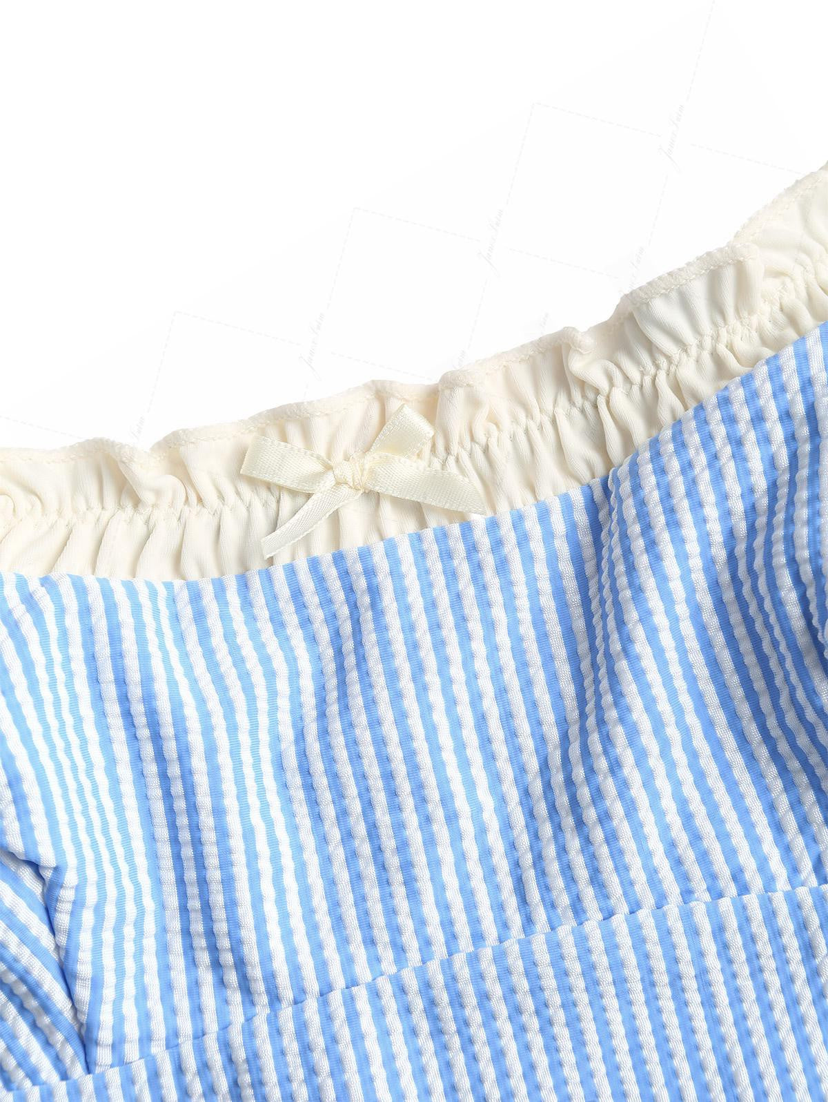 Biquíni Tankini Listrado Azul Claro Valentina Privée | Biquíni Feminino Premium