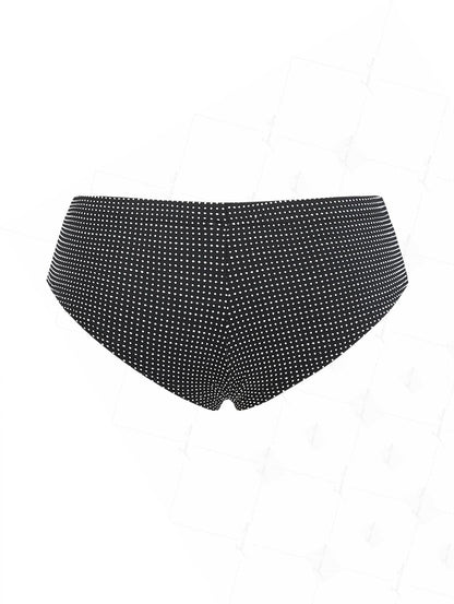 Calcinha de Biquíni Jacquard Poá Valentina Privée | Shorts Feminino Cintura Baixa
