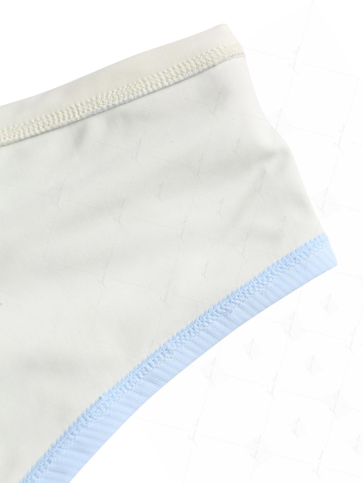 Calcinha de Biquíni Azul Claro Valentina Privée | Shorts Franzido com Laço Premium