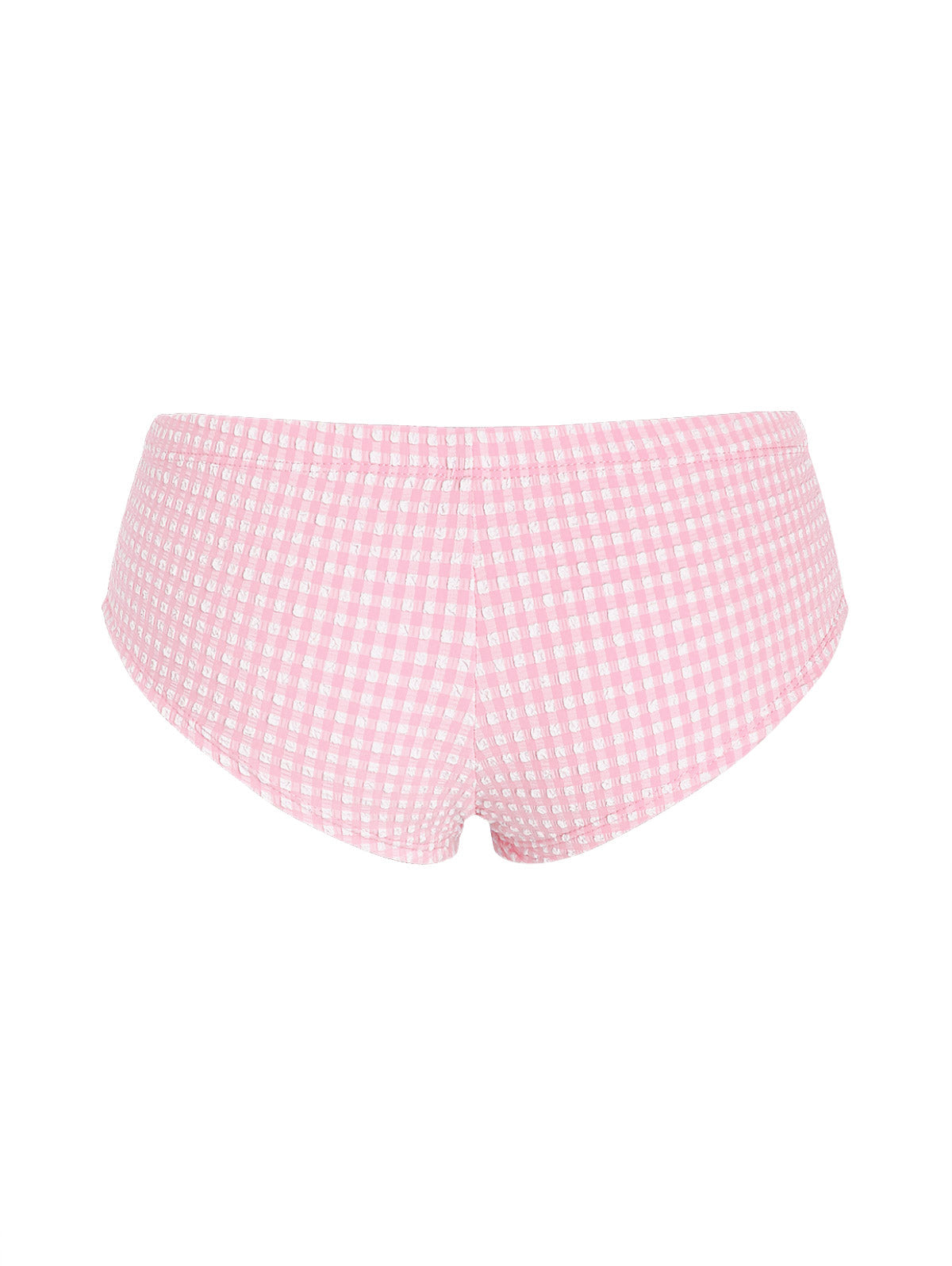Calcinha de Biquíni Vichy Texturizado Valentina Privée | Shorts com Laço Premium