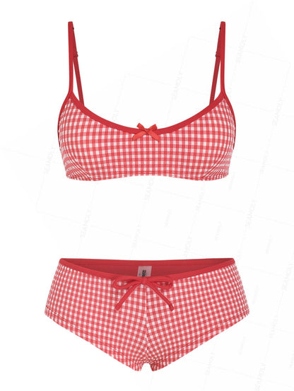 Biquíni Vichy Vintage Valentina Privée | Estilo Retrô 1950s Feminino Premium