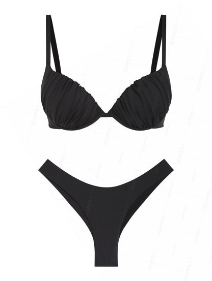 Biquíni Push-Up Estruturado Valentina Privée | Top Franzido com Aro Premium