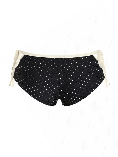 Calcinha Riviera Poá Contrastante Valentina Privée | Moda Praia Exclusiva
