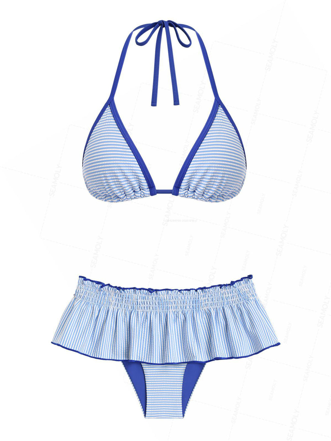 Biquíni Riviera Listrado com Saia Valentina Privée | Moda Praia Feminina Exclusiva