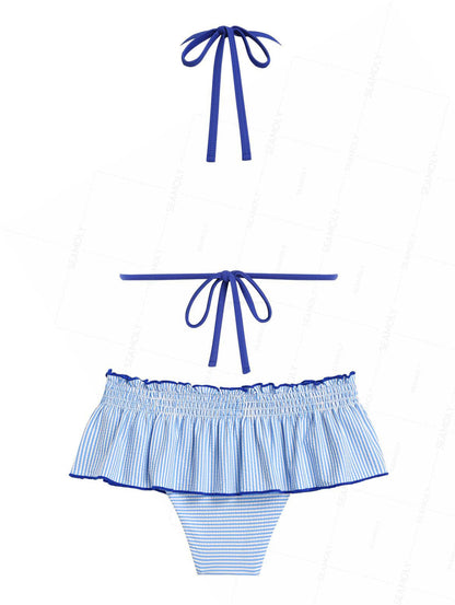Biquíni Riviera Listrado com Saia Valentina Privée | Moda Praia Feminina Exclusiva