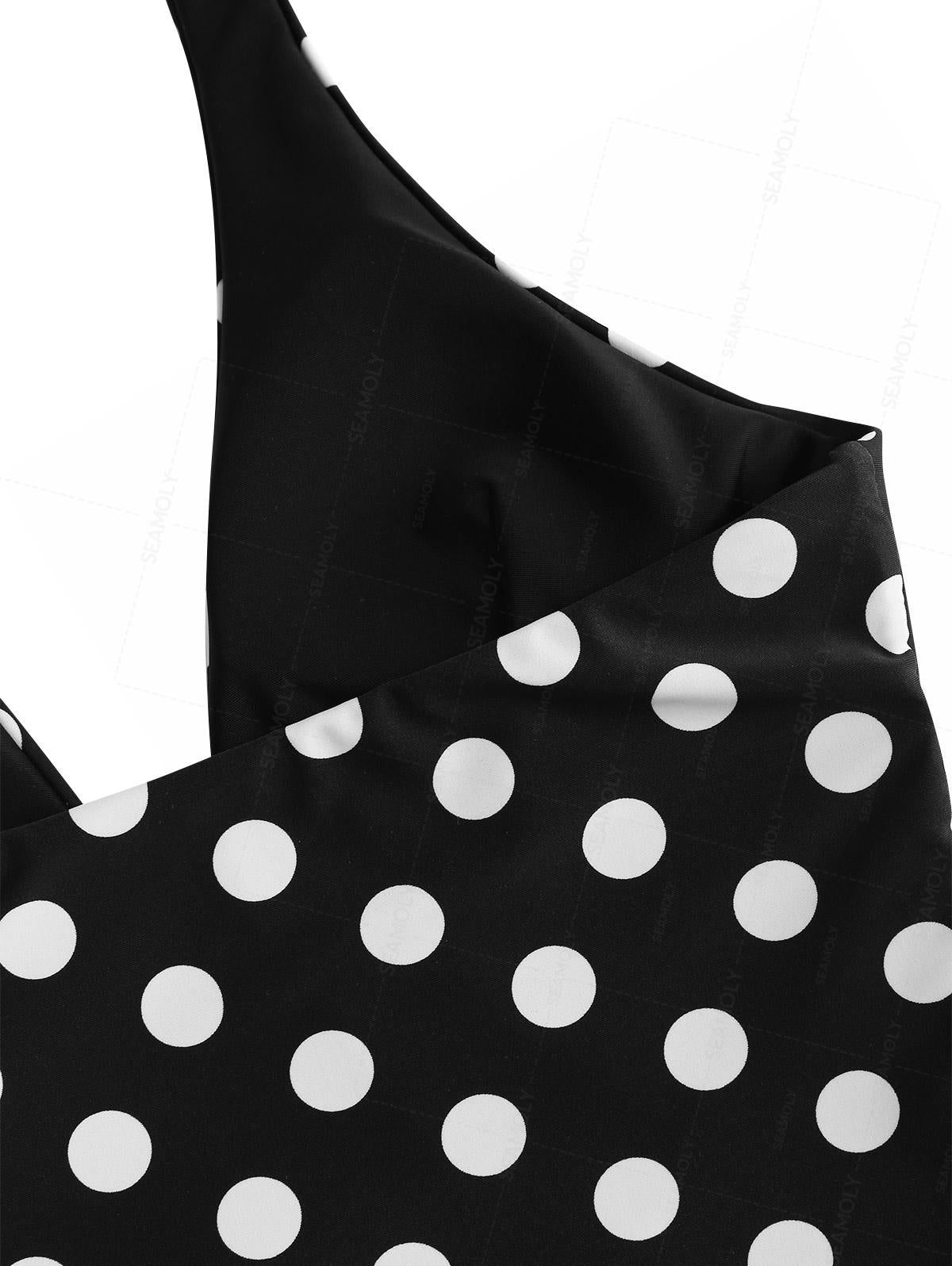Biquíni Frente Única Poá Valentina Privée | Moda Praia Feminina Premium