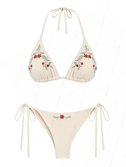 Biquíni Riviera Bordado Floral Valentina Privée | Moda Praia Exclusiva