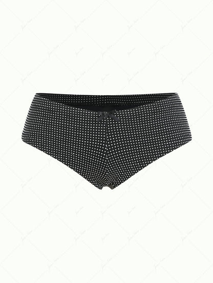 Calcinha de Biquíni Jacquard Poá Valentina Privée | Shorts Feminino Cintura Baixa