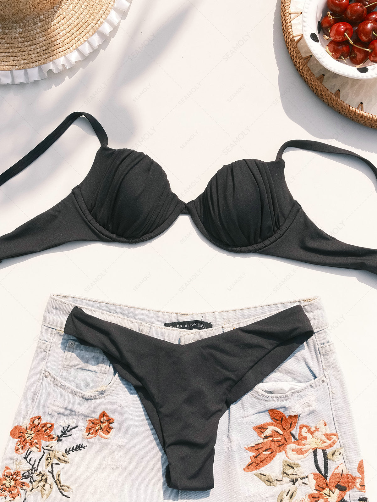 Biquíni Push-Up Estruturado Valentina Privée | Top Franzido com Aro Premium