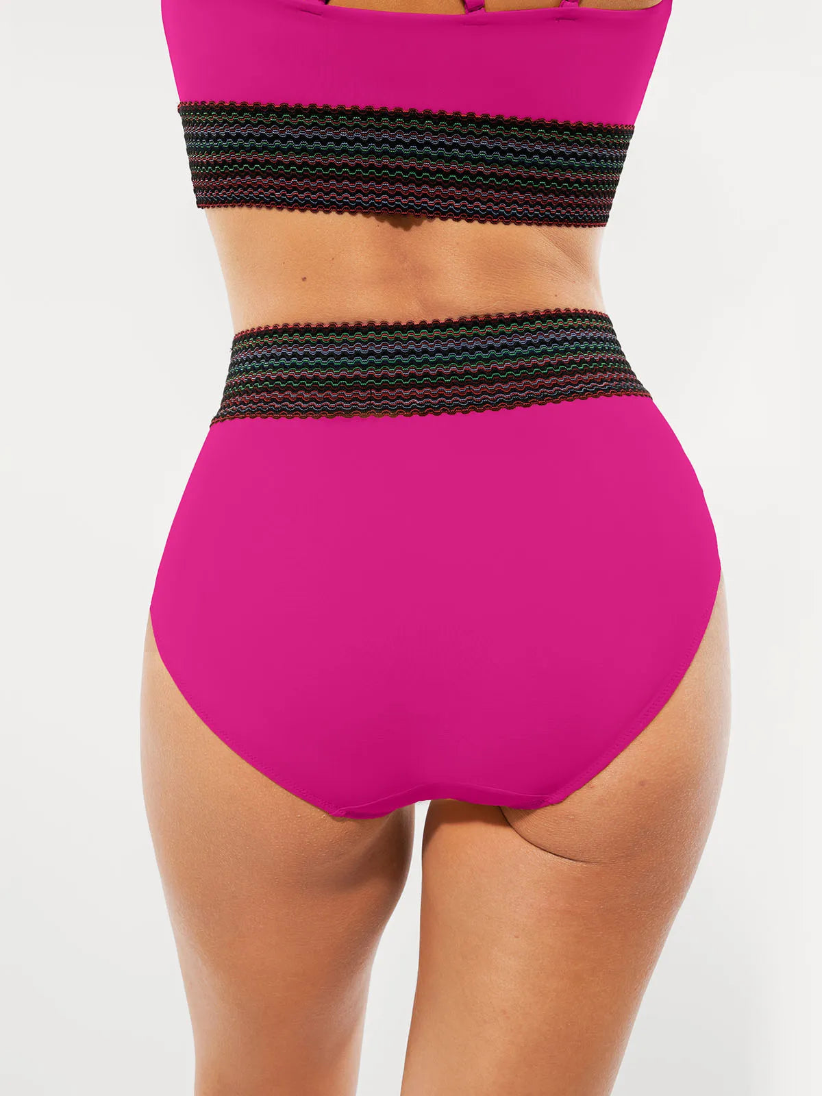 Conjunto de Biquíni Cintura Alta Boho com Controle de Barriga | Valentina Privée