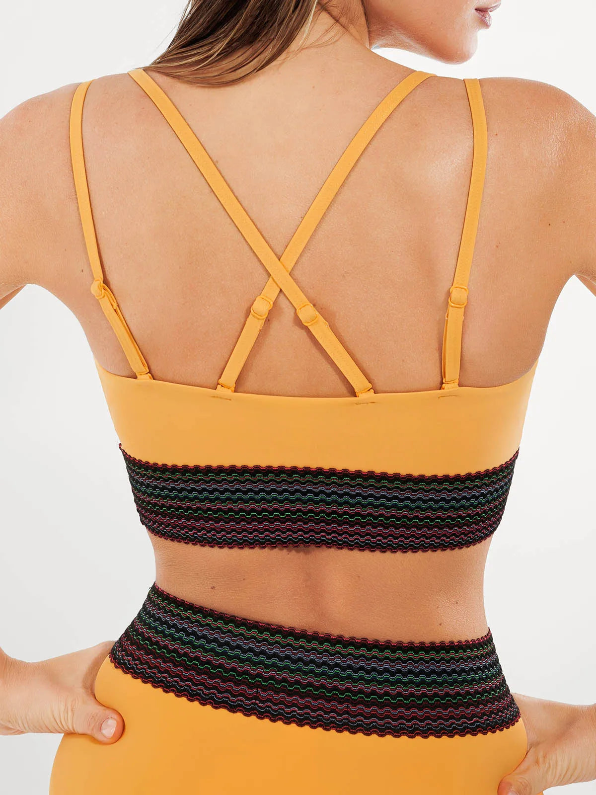 Conjunto de Biquíni Cintura Alta Boho com Controle de Barriga | Valentina Privée