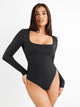 Roupas modeladoras Cloudsense: body de manga longa sem costura