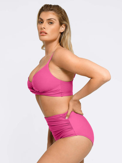 Conjunto de Biquíni Franzido Modelador com Top e Calcinha | Valentina Privée